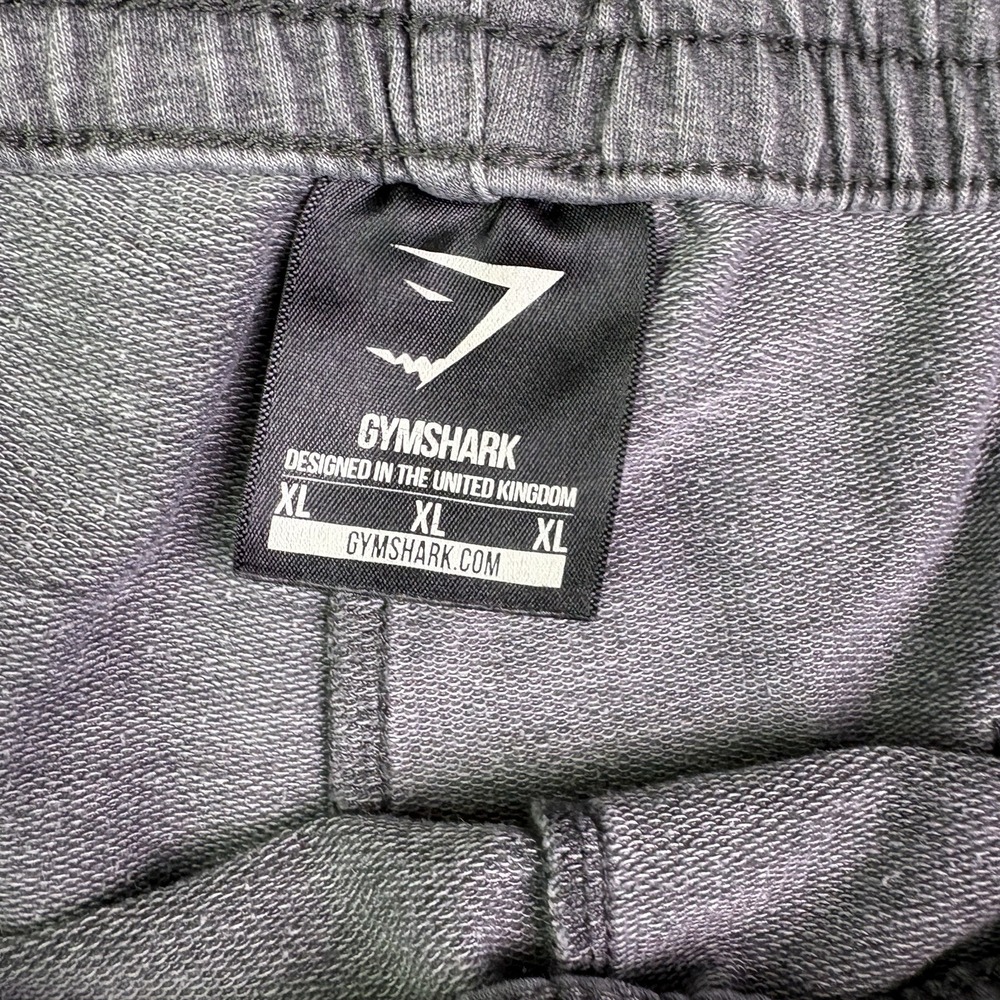 GymShark Crest Sweatpants Mens XL Gray Joggers Fleece Tapered Gym Activewear - Picture 3 of 9